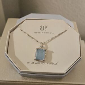 Elegant Silver and Blue Pendant Necklace